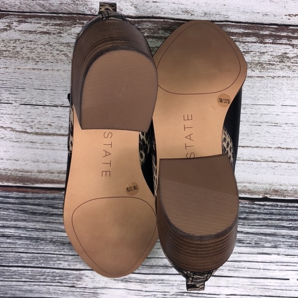 1.State IDana Ankle Boot Black/Snake Print Sz 7M - Picture 12 of 12